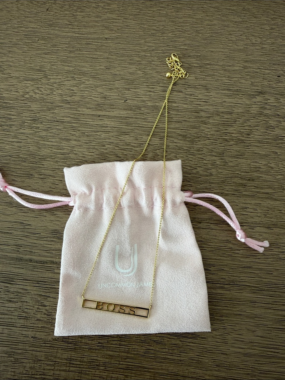 Uncommon James Gold BOSS Bar Necklace